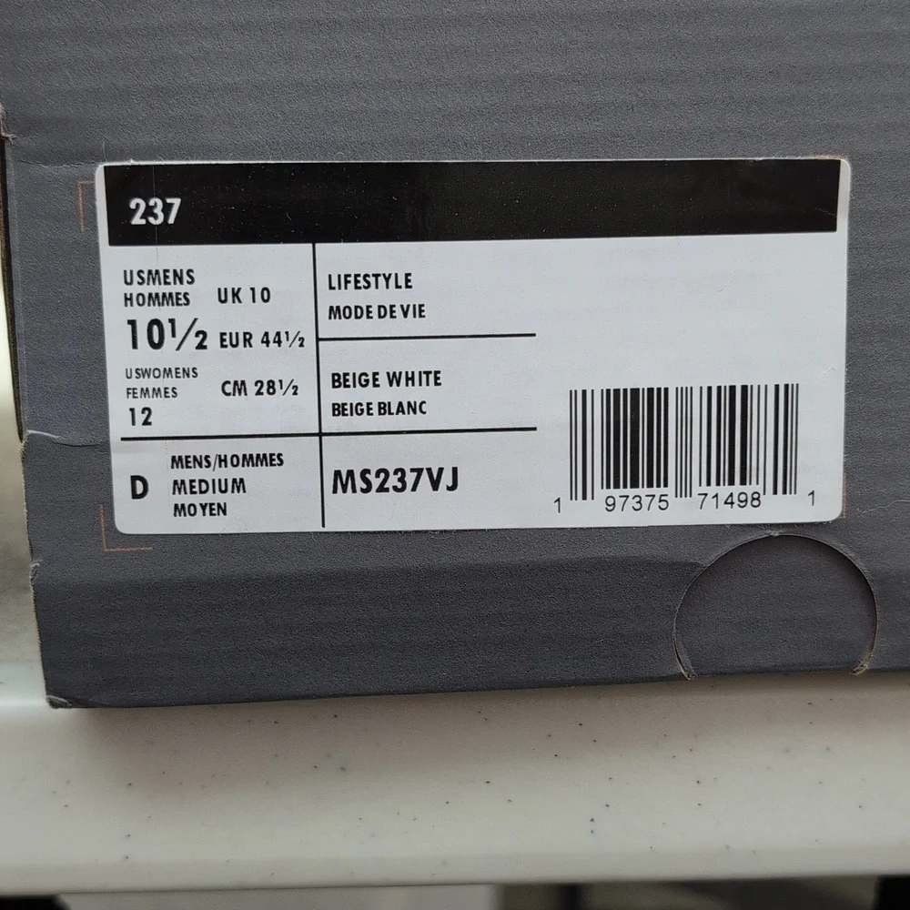 New Balance 237 - Beige White Linen - Men Size 10.5 ( MS237VJ ) - Picture 8 of 8